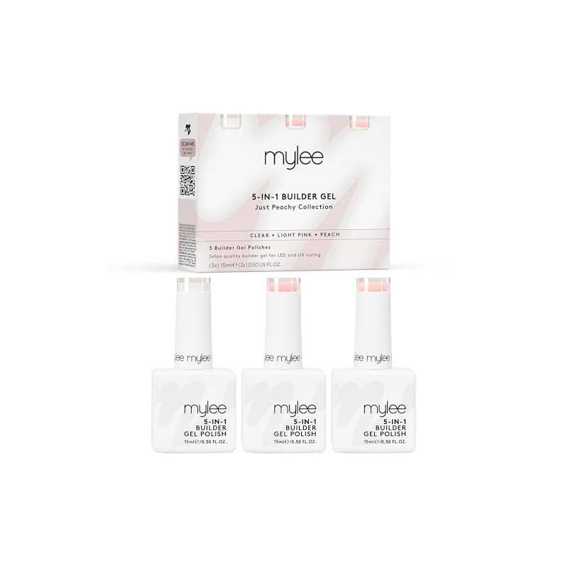 Mylee 5 in 1 Builder Base Strengthening Gel Trio 3x15ml