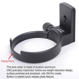 iShoot Ring Tripod Mount Ring, Specifically Designed for Sigma Sigma 100-400mm F5-6.3 DG OS HSM Contemporary Lens of Canon Mount, Bottom Quick Release Plate, Fits ARCA-SWISS Type Head / Ball Head