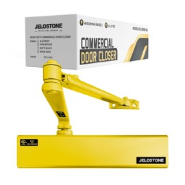 Heavy Duty, Commercial Door Closer D8000DA, ANSI Grade 1, UL 3 Hour Fire Rated, ADA Compliant, Delayed Action, Adjustable Spring Size 1-6 for Doors(44-330LB/30-60 in), Indoor/Outdoor (Brass Gold)