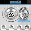 MINISMUS Universal Sink 82mm Strainer Basket Drain Plug Stainless Steel