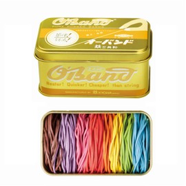 GG-040-MX GG-040-MX Rubber Bands, Gold Can, 1.1 oz (30 g), #16, Mix of 8 Colors, Small Amount, Colorful, Colored Rubber Band, Storage Container Included
