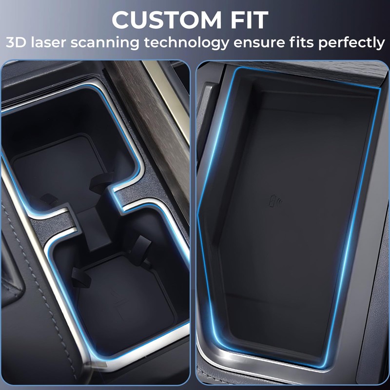 KATORN Cup Holder Insert & Wireless Charging Protective Mats for