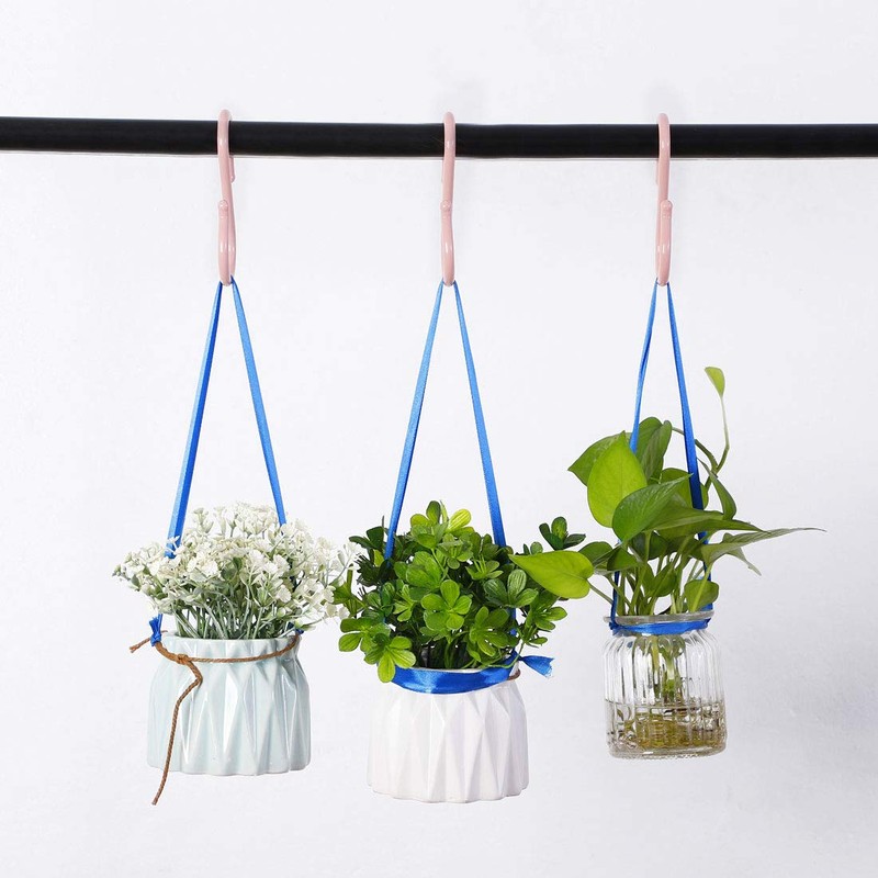 sourcing map 12 Pack S Shaped Hooks Plastic Hanging Use