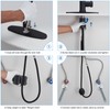 Matte Black Kitchen Faucets with Pull Down Sprayer, Kitchen Sink