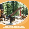 HOMSFOU 10.24In Wooden Axe Handle Replacement Ergonomic Grip for Woodworking
