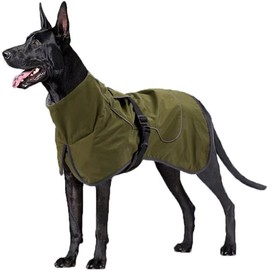 Abrigo para Perro - Chaqueta de Invierno para Perro con Reflectante Grueso, cálido, Impermeable, Resistente al Viento, para Perros Grandes y medianos, Ropa para Perros al Aire Libre…
