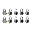 DuoTyga Combination Padlock with Key, 10 Pack 4 Keyed Alike