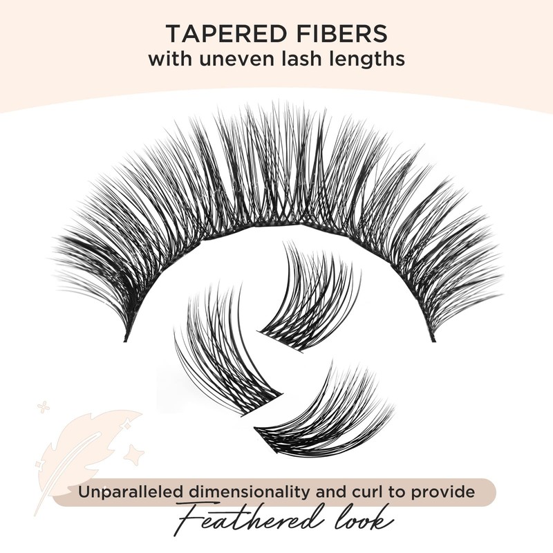 LASHVIEW Lash Clusters 144 Pcs Cluster Lashes DIY Cluster Eyelash