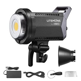 Godox LA150D LED Video Light, 230W 5600K 84 800Lumens Daylight LED Studio Light Bowens Mount, CRI 96+ TLCI 97+, 8 FX Effect, 0-100% Dimming, APP Control, for Film Shooting, Wedding, TV Interviews