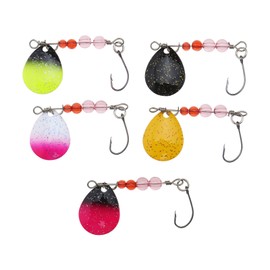 EMSea 5 Pieces Trout Spinner Fishing Lure Set Fishing Spinner Bait Kit Single Hook Fishing Lure Metal Fishing Lure Bait Fishing Tackle for Bass 2.2G
