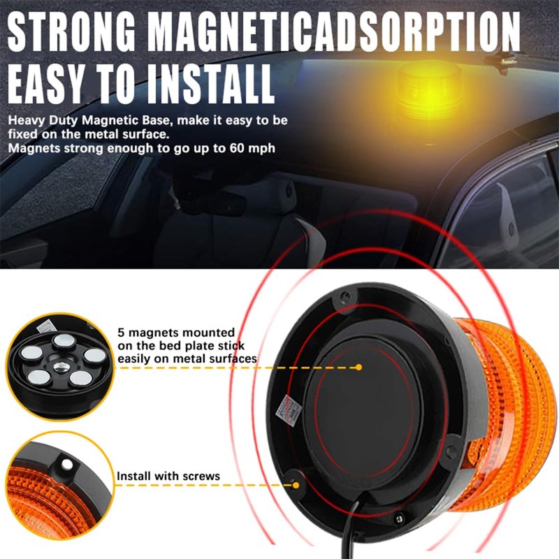 Encell LED Strobe Lights for Trucks 12 LED Strobe Flashing