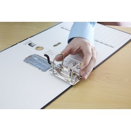 Bindertek 2-Ring 3-Inch Premium Linen Textured Top File Binder, for Top-Punched Paper, Red (TFN-BR)