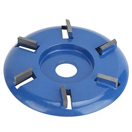 Yosoo123 Wood Cutting Disc, Wood Carving Disc Steel 6-Teeth Milling Cutter Woodworking Tool Angle Grinder Accessories for Softwood Hardwood(02)