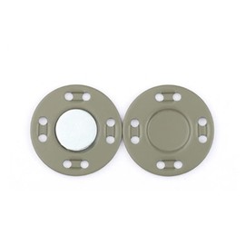 Juego de 6 botones magnéticos, suministros de costura, hebilla de metal magnética, 3 pares de botones invisibles para ropa, abrigo, accesorios hechos a mano (13 mm, verde militar)