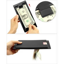 QWORK Black Check Holders, 36 Pcs Check Presenters Trays, Check Tip Holder for Receipts, Cash, Credit Cards, Used in Restaurants, Cafes, Bars, Hotels and Dining