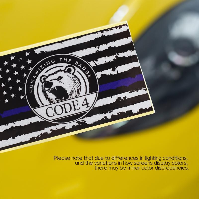 American Thin Blue Line Sticker - Car & Laptop Decal