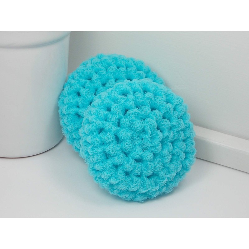 Set of 2 Aqua Reusable Dish Scrubbies for your Zero