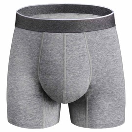 REELINDRY Mens Washable Incontinence Underwear, Reusable Leak Proof Odor Control Trunks with 2.3 oz Absorbency 1 Pack(Gray, M)