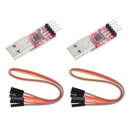 2Pcs CP2102 Module USB to TTL 5PIN Serial Converter Adapter Module with Dupont line for Arduino, Windows 7, 8, 10, Linux, Mac OS X