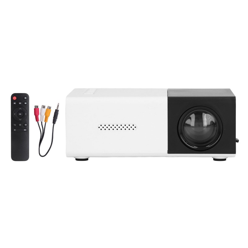 Mini Projector Built in Speakers Diffuse Reflection Imaging Black 1080P