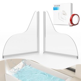 Shower Splash Guard for Bathtub - Tub Splash Guard-Shower Splash Guard for Tub-Tub Water Splash Guard-Bathtub Water Guards-Shower Water Blocker-Shower Guards to Keep Water in Shower - Clear 1 Set