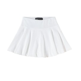 Neutocd Women Skorts Elastic Waist Built in Shorts Pleated Skirts White