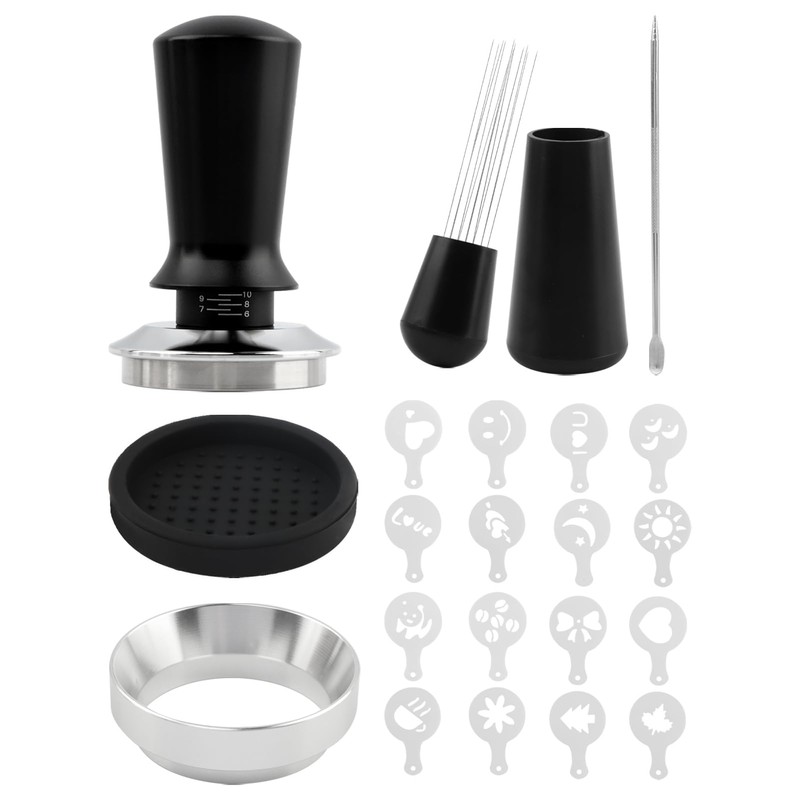 51mm Espresso Tool Kit, Spring-Loaded Tamper, WDT Tool & Dosing