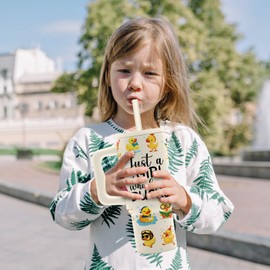 Hiboss Duck Gifts for Women Girls, Just a Girl Who Loves Duck Tumbler 24 Oz, Stainless Steel Insulated Rubber Ducks Mug Cup Stuff, Birthday Gifts for Ducks Lovers