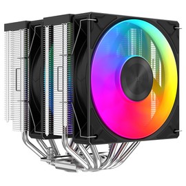 SAMA A60L Dual Tower CPU Air Cooler, 6 Heat Pipes, Dual 120mm ARGB PWM Fans, 265W TDP Cooling, Quiet 29dBA Operation, Premium Metal Finish, Intel LGA 115X/1200/1700/1851 & AMD AM4/AM5 Compatible