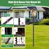 ‌JAOTREL 60" Bird Feeder Pole with Spiral Ground Stake -