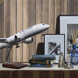 24-Hours 18” 1:130 Model Jet Airplane American Plane United Airlines B787 Model Plane Diecast Airplane for Adults with LED Light(Touch or Sound Control) for Decoration or Display