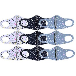 Bantan Snoopy Mask, Full Pattern, 9-Piece Set, Snoopy Mask, Peanuts, Washable Mask, Set of 9, Character - Set of 9 allover patterns.