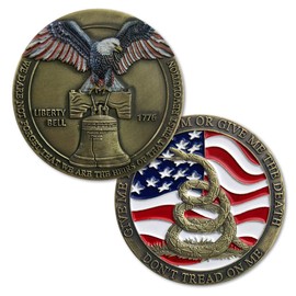US Liberty Bell 1776 Challenge Coin - Iconic Symbol of USA Independence