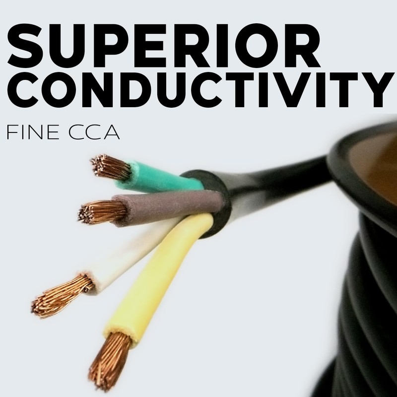 BEST CONNECTIONS 4 Way Trailer Wire (25 Feet) – Heavy