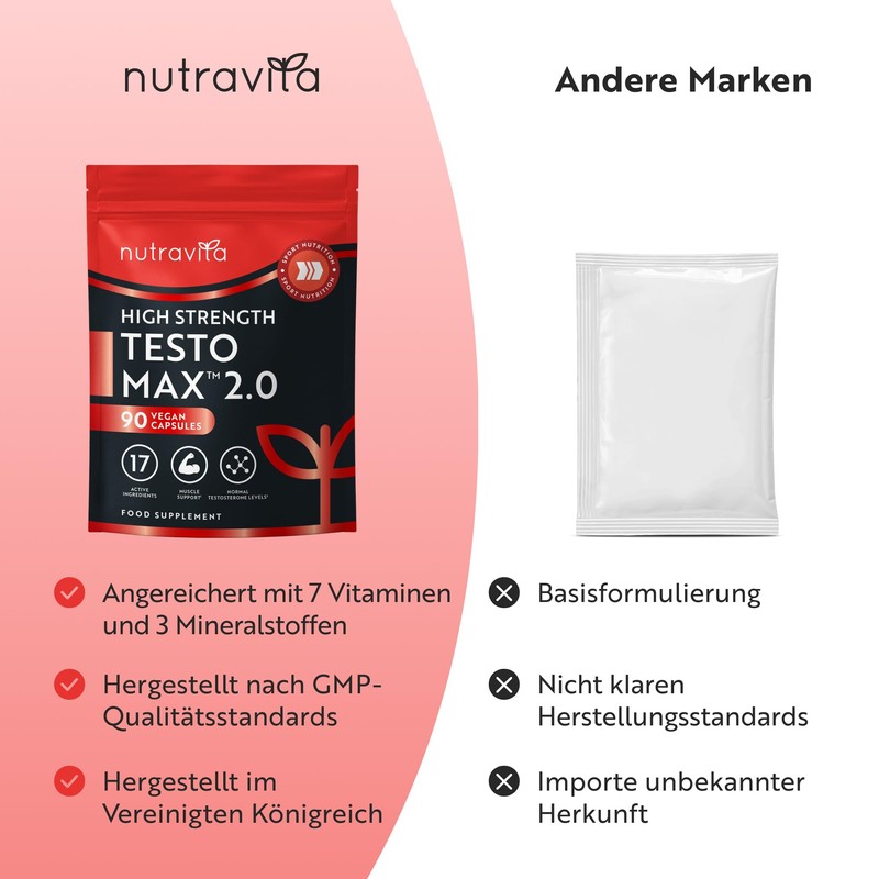 Nutravita TESTOMAX™ 2.0 for Men - 90 Testo Max Vegan
