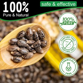 Jamaican Black Castor Oil,Organic Castor Oil for Hair Growth,Body Message Castor Oil -Essential Oil for for Eyelashes, Eyebrows Growth, Skin Moisturizer (60ml)