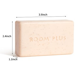 Fragrance bar Soap,Big Brick of bath Soap(pack of 2,14ounce) Walnut powder exfoliates,Natural soap,Made with Organic Oils, For Face, Body and Hair, ROOMPLUS-ROSE,Moisturizing Dry skin,gentle cleaning