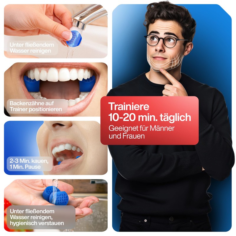 EZOT Jawline Trainer - Jaw Trainer for Men and Women,