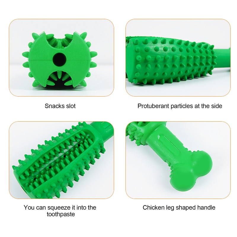 Pet Dog Rubber Safety Molar Cleaning Tooth Rod Playing Biting