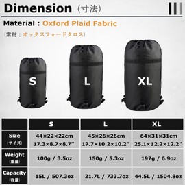 YAPJEB Compression Bag, Sleeping Bag, Large Capacity, Compression Bag, Stuff Bag, Storage Bag, Staff Sack, Sleeping Bag, Blanket, Sleeping Bag, Sleeping in Car, Disaster Preparedness (XL)