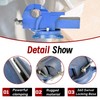 findmall Heavy Duty Bench Vise 360 Swivel Base Bench Vise