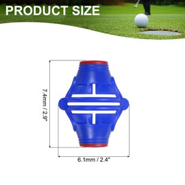 PATIKIL Golf Ball Marker Stencil 360 Degree Triple Track Golf Ball Alignment Marker Tool Line Drawing Marker for Men Women Blue/Red