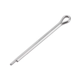 sourcing map Split Split Splint 1.5 mm x 20 mm 304 Stainless Steel 2 Prong Key Silver Pack of 30