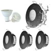 Sweier Waterproof Downlight Black GU10,IP65 LED Bathroom Spotlight Cool White