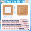 Marsui 200 Pcs Adhesive Spots Bandages Square Tan Adhesive Bandages