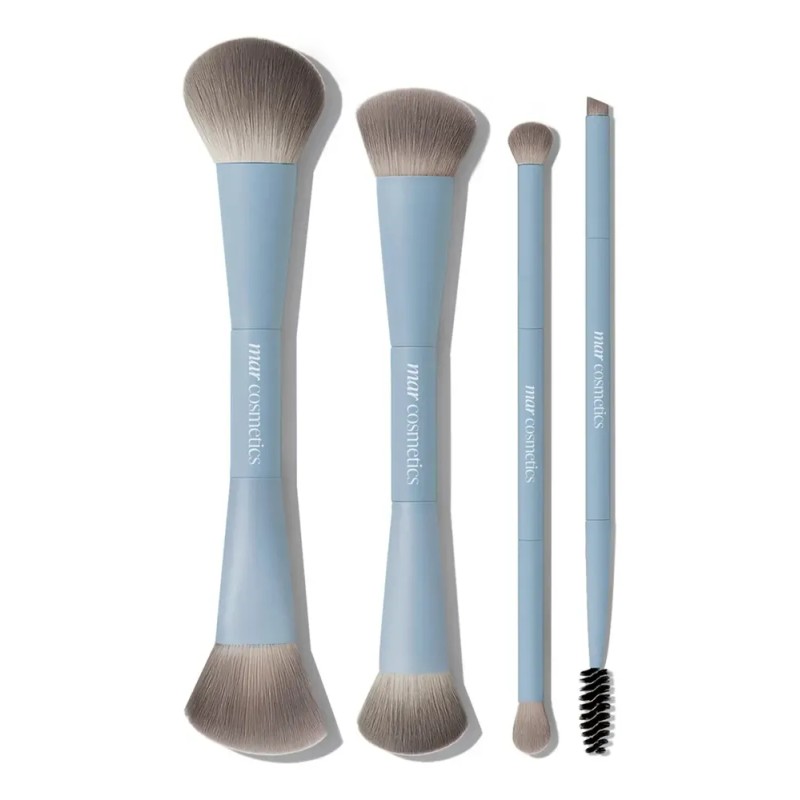 Mar Cosmetics Set 4 Brochas 2 En 1 Celeste