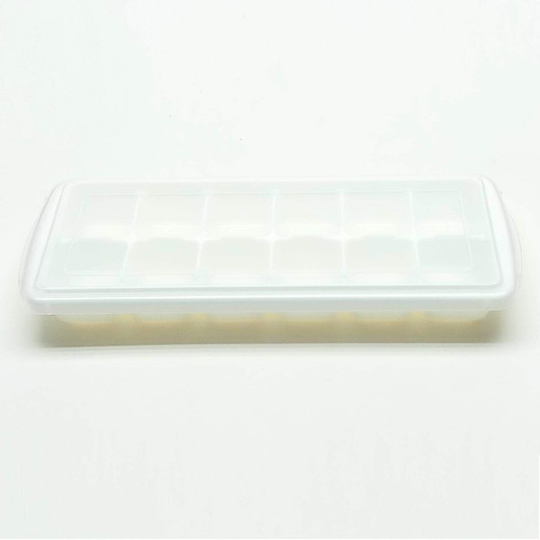 Sanada D5171 Ice Cube Tray with Lid Extra Large, White