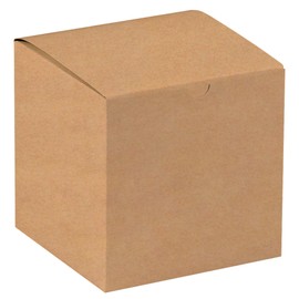 Aviditi Gift Boxes, 6" x 6" x 6", Kraft (Pack of 100) Easy Assemble Boxes, Good for Holidays, Birthdays, and Special Occasions