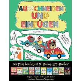 Baupapier Handwerk: Ausschneiden und Einfugen - Rennwagen