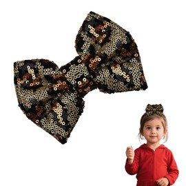 Leopard Hair Bows for Toddlers 2-4 Years Sparkly Hair Bow Clips for Baby Girls Bling Bowknot Hair Clip for Thin Thick Hair Bow Clips for Girls Leopard Print Sequin Alligator Hair Barrettes for Kids